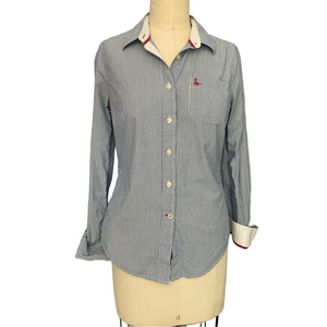 Jack Wills Blue Striped Button Down Shirt Sz 6 – Preppy Style